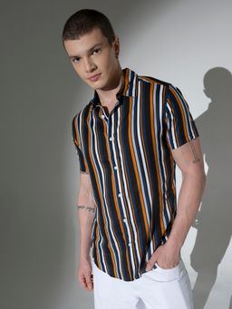 Hubberholme - Oversized Striped Casual Shirt