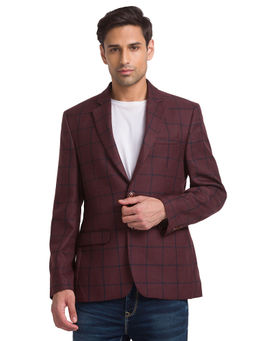 Park Avenue - Checkered Regular Fit Blazer