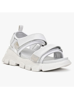 Aldo - Women Velcro Silver Sandals