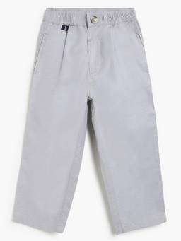 Campana - Boys Cotton-Lycra Relax Fit Pull-on Pant - Light Grey