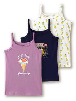 TRESNOVA - Cotton Anti-microbial armhole printed Soft Camisoles (Pack of 3)