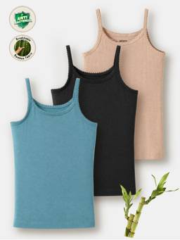 TRESNOVA - Bamboo Anti-microbial armhole Fruit printed Camisoles (Pack of 3)