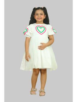 Spunkies - Girls Heart Mesh Dress