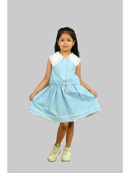 Spunkies - Girls Blue Gingham Checks Co-Ord Set