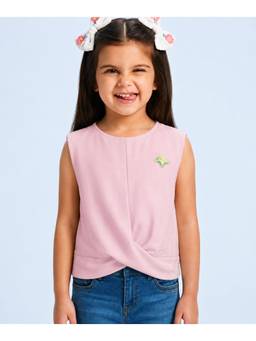 devils n angels - Girls Pink Twist Hem Sleeveless Western Top