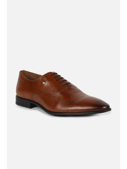 Louis Philippe - Men Brown Leather Oxfords