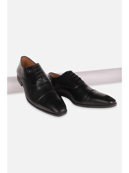 Louis Philippe - Men Black Leather Oxfords