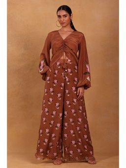 Masaba - Brown Canary Blossom Pant (Set of 2)