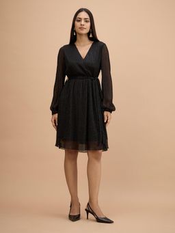 SALT Attire - Tiarra Black Knee Dress