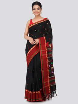 PinkLoom - Women's Cotton Saree With Unstitched Blouse Piece