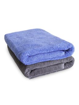 Heelium - Bamboo Bath Towel - Soft - Absorbent & Odour Free - 2 Pcs - Iris - Grey