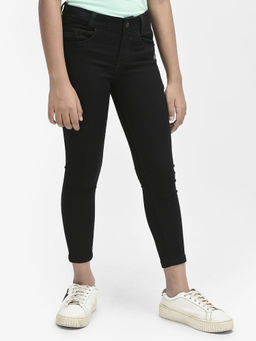 CRIMSOUNE CLUB - Girls Black Cropped Jeans