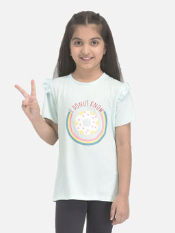 CRIMSOUNE CLUB - Blue Printed T-Shirt