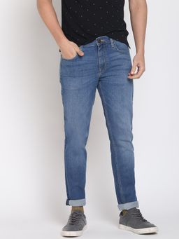 Lee - Men Blue Bruce Skinny Fit Mid Rise Jeans