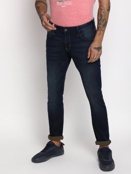 Wrangler - Vegas Blue Solid Skinny Fit Jeans