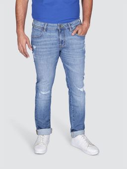 Wrangler - Men Blue Skanders Slim Fit Low Rise Jeans