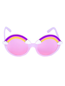 Spiky - Pink Frame Pink Lense Round UV Protection Sunglass Raund_Rmbo_Pink