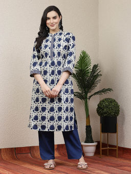 Nayam by lakshita - Women Blue Kurta and Pants (Set of 2)