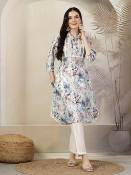 Nayam by lakshita - Women Blue Kurta and Pants (Set of 2)