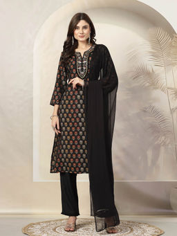 Nayam by lakshita - Women Black Kurta and Pants (Set of 3)