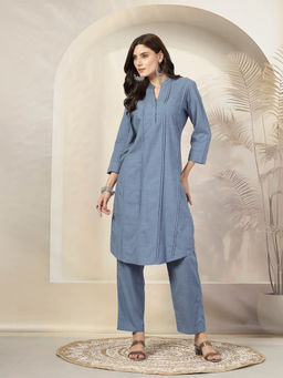 Nayam by lakshita - Women Blue Kurta and Pants (Set of 2)