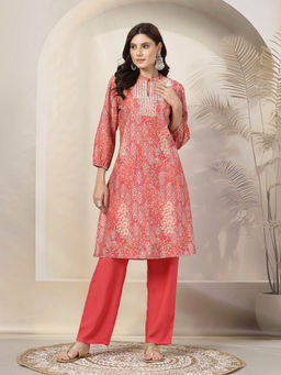 Nayam by lakshita - Women Pink Kurta and Pants (Set of 2)