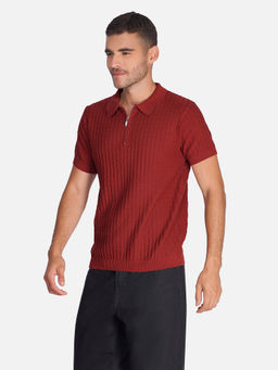 JOE Hazel - Men's Textured Knit Polo Shirt