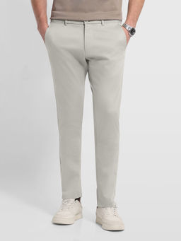 Arrow Sports - Men's Grey Mid Rise Bronson Straight Fit Trousers