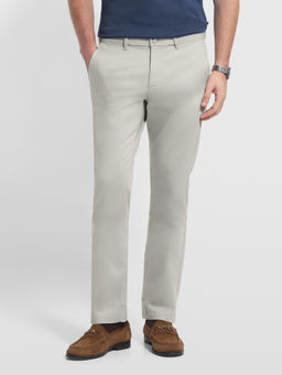 Arrow Sports - Men's Grey Mid Rise Hudson Regular Fit Trousers