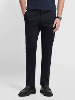 Arrow Sports - Men's Black Mid Rise Bronson Straight Fit Trousers