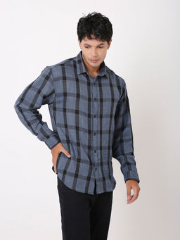 BLNK - Blue Basic Checked Shirt