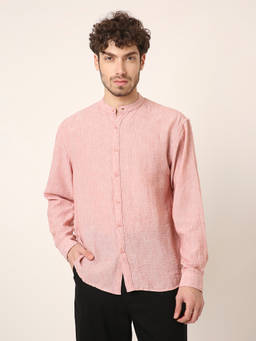 BLNK - Peach Premium Mandarin Collar Shirt