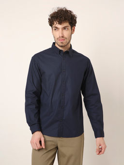 BLNK - Navy Blue Premium Cotton Shirt