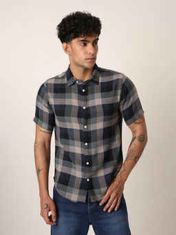 BLNK - Multi-Color Checkered Half Sleeve Casual Shirt