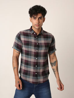 BLNK - Multi-Color Checkered Half Sleeve Casual Shirt