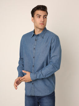 BLNK - Blue Casual Denim Shirt