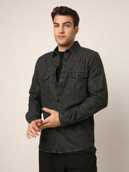 BLNK - Charcoal Denim Casual Shirt