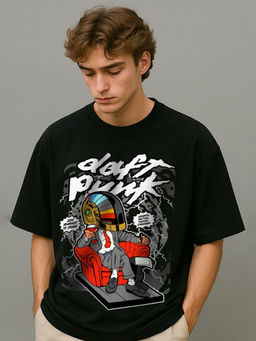 HAZUKU - Daft Punk Graphic Printed Men's T-Shirt