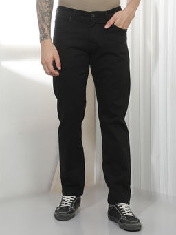 CRIMSOUNE CLUB - Men's Black Straight Jeans