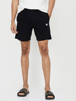 max - Men Solid Navy Blue Shorts