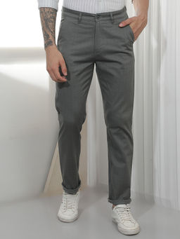 CRIMSOUNE CLUB - Men's Olive Checked Trousers