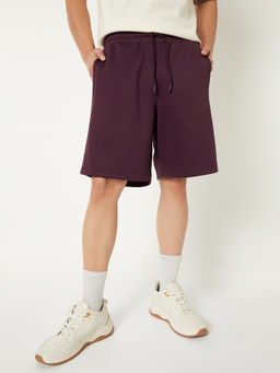 max - Men Wine Side Stripes Shorts