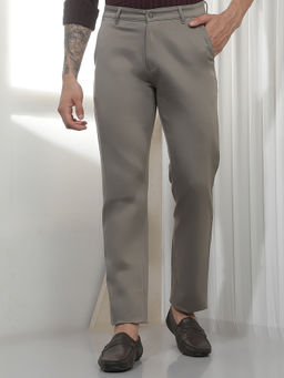 CRIMSOUNE CLUB - Men's Grey Cotton Trousers