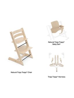 STOKKE - Tripp Trapp High Chair with Baby Set V2 and Harness V1 (6 Months And Above)