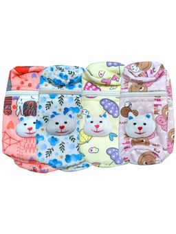 Chinmay Kids - Soft Baby Feeding Bottle Cover, Zip Closure 240ml, Nursery Print (Pack of 4)