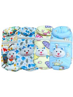 Chinmay Kids - Soft Baby Feeding Bottle Cover, Zip Closure 240ml, Nursery Print (Pack of 4)