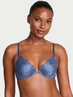 Victoria's Secret - Blue Self Design Underwired Lightly Padded Bra