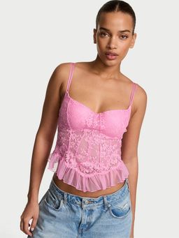 Victoria's Secret - Pink Self Design Underwired Lightly Padded Bralette