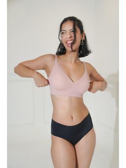 BASIQ. - Pink Solid Wireless Removable Pads Bra