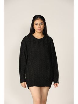 Creative Line - Black Knitted Casual Dress